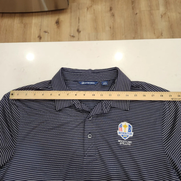 Cutter & Buck Polo Shirt Mens Large Blue 2020 Ryder Cup Whistling Straits Golf - Picture 7 of 10